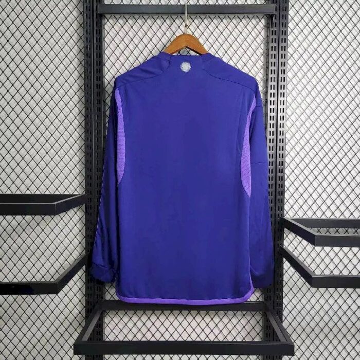 Mens Argentina 2022/23 Away 3-Stars Long Sleeve Jersey 5
