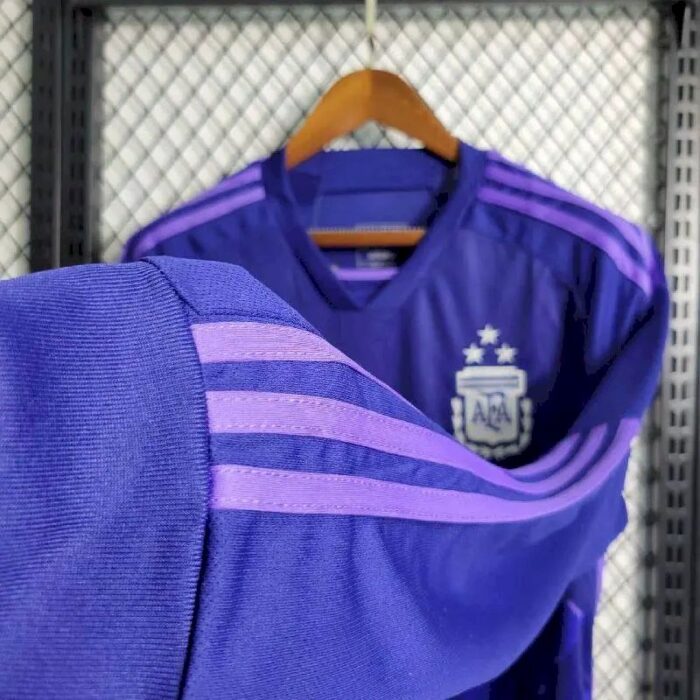 Mens Argentina 2022/23 Away 3-Stars Long Sleeve Jersey 2