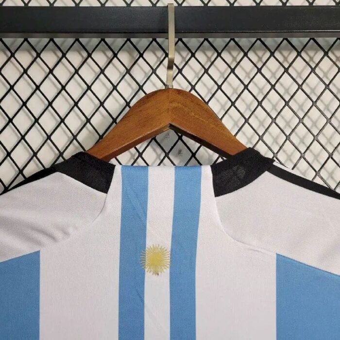 Mens Argentina 2022/23 Home 3-Stars Long Sleeve Jersey 5