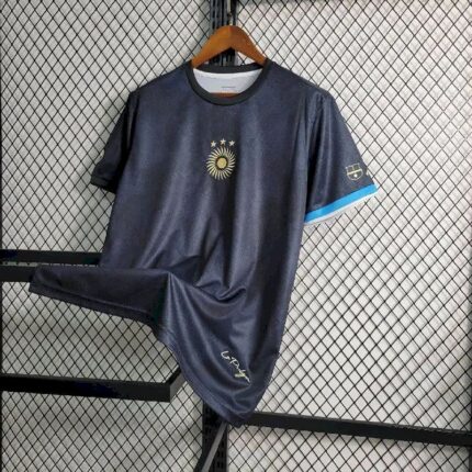 Mens Argentina 2023/24 Black Jersey 10