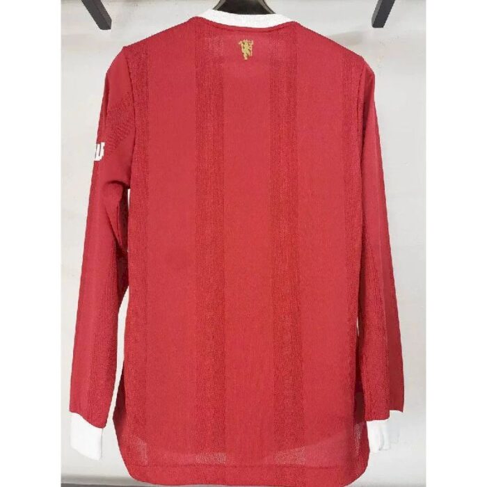Mens Manchester United 2021/22 Home Long Sleeve Jersey Player Version 2