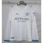 Mens Manchester City 2021/22 Away Long Sleeve Jersey Player Version 3