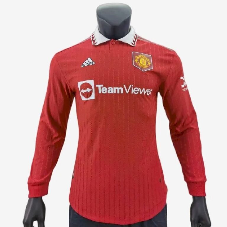 Mens Man Utd 2022/23 Home Long Sleeve Jersey Player Version