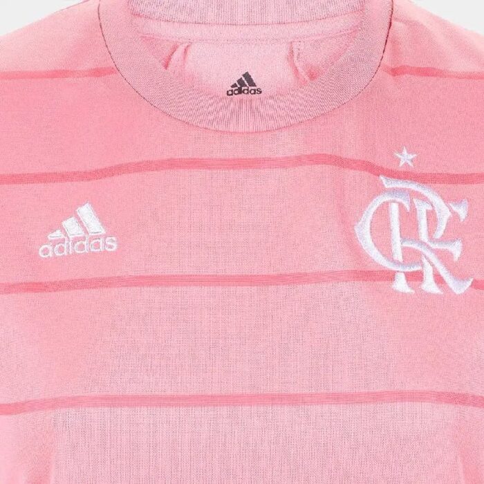 Womens Flamengo 2021/22 Outubro Rosa Jersey 3