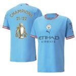 Mens Manchester City 2022/23 Champions Jersey Player Version