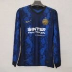 Mens Inter Milan 2021/22 Home Long Sleeve Jersey Player Version