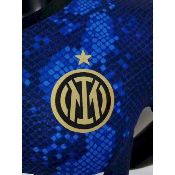 Mens Inter Milan 2021/22 Home Long Sleeve Jersey Player Version 2