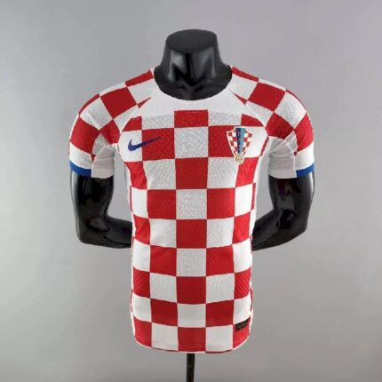 Mens Croatia 2022 Home Jersey Player Version