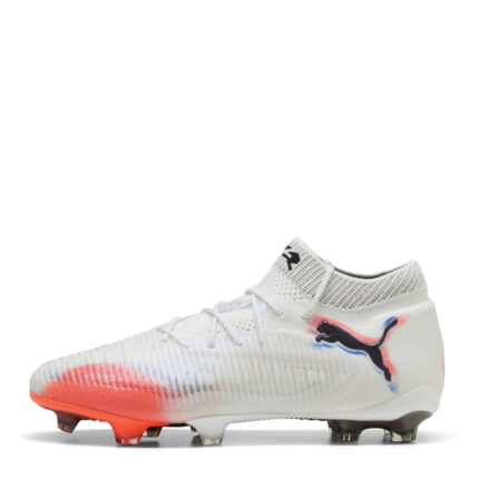 Puma Future 8 Firm Ground Football Boots – White/Black/Red – view 2