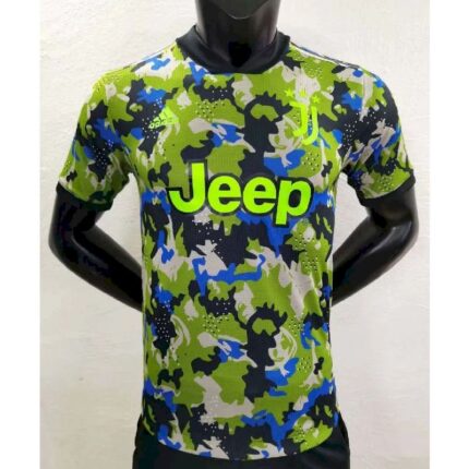 Mens Juventus 2021/22 Camo – Green Jersey Player Version