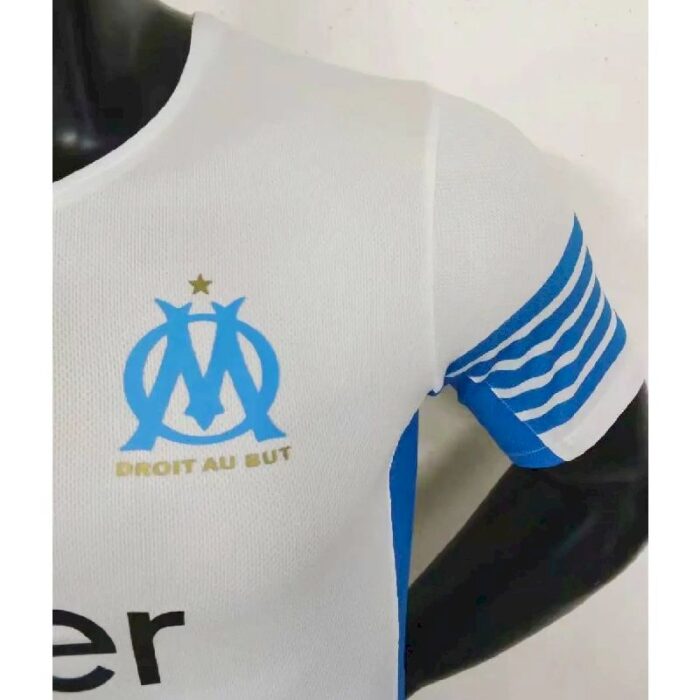 Mens Olympique Marseille 2021/22 Home Jersey Player Version 3