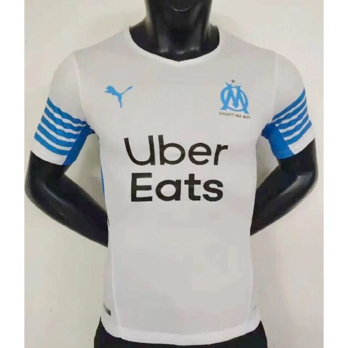 Mens Olympique Marseille 2021/22 Home Jersey Player Version 4