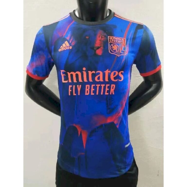 Mens Olympique Lyonnais 2021/22 Fourth Jersey Player Version