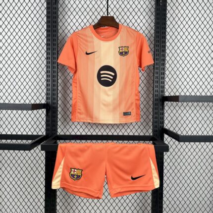 Kids Barcelona 2025/26 Goalkeeper Kit 7