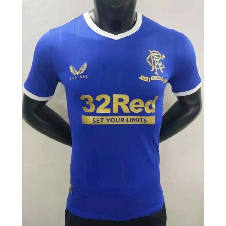 Mens Rangers 2021/22 150th Anniversary Jersey Player Version