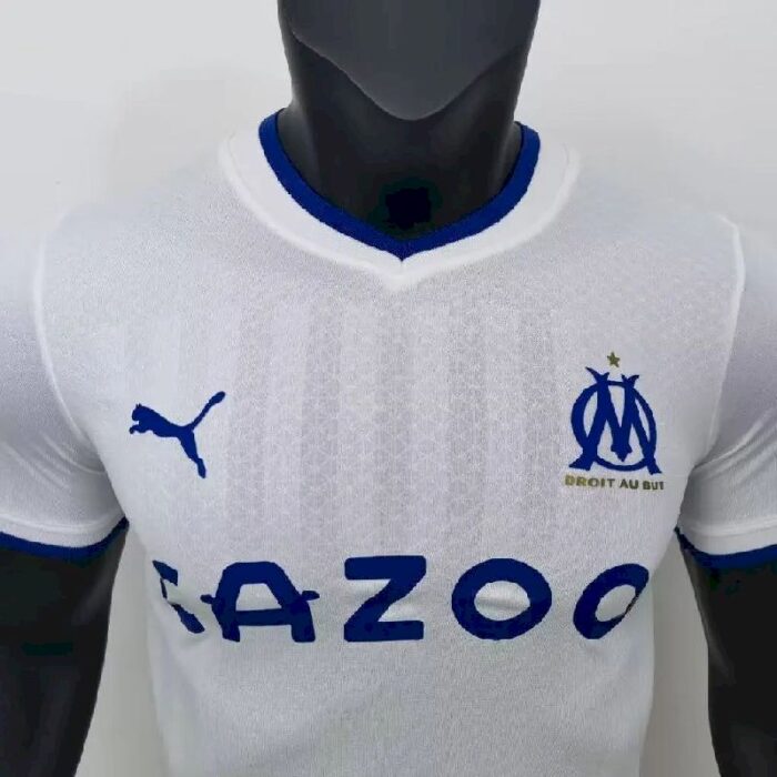 Mens Olympique Marseille 2022/23 Home Jersey Player Version 4