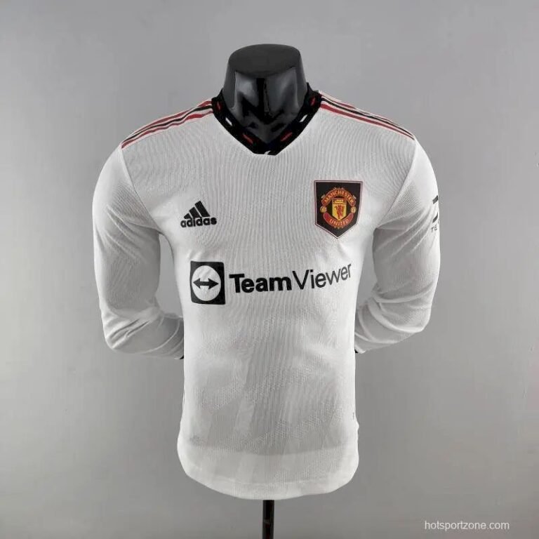 Mens Manchester United 2022/23 Away Long Sleeve Jersey Player Version