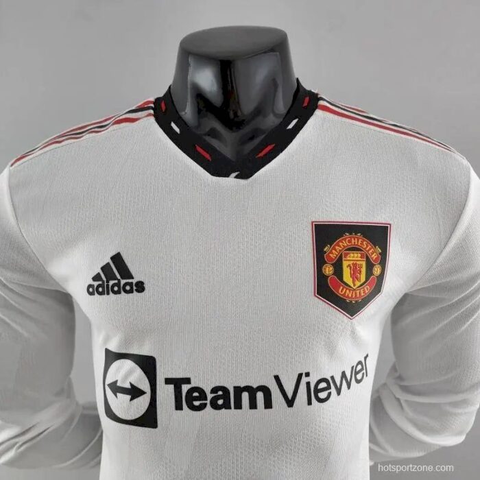 Mens Manchester United 2022/23 Away Long Sleeve Jersey Player Version 1