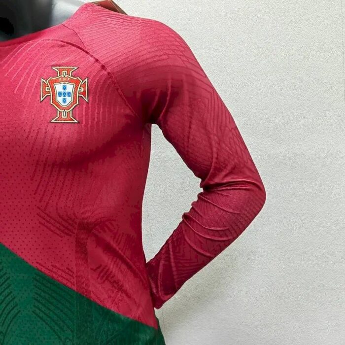 Mens Portugal 2022/23 Home Long Sleeve Jersey Player Version 3