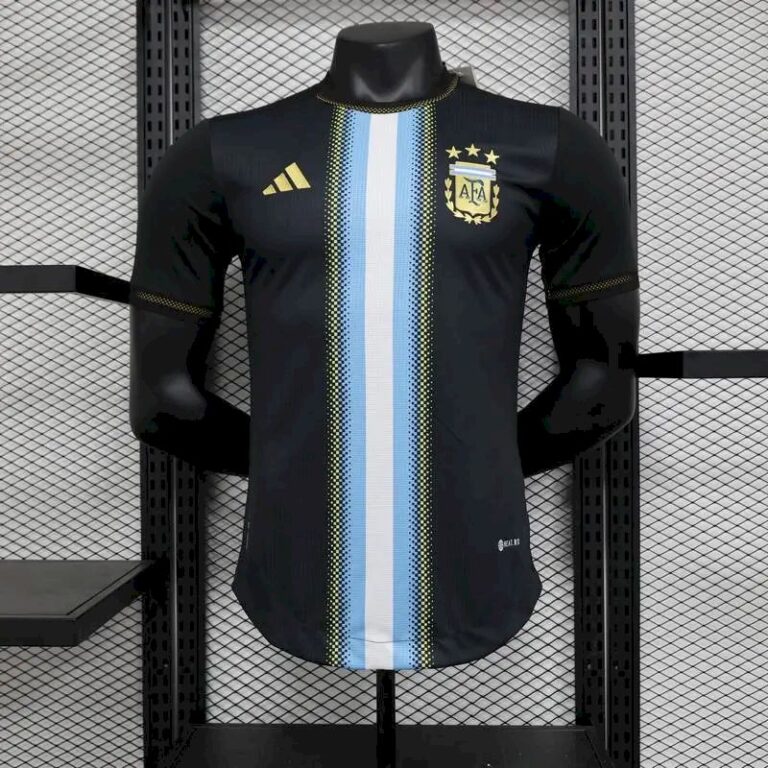 Mens Argentina 2023/24 Jersey Player Version Black