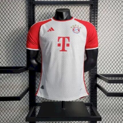 Mens Bayern Munich 2023/24 White Jersey Player Version