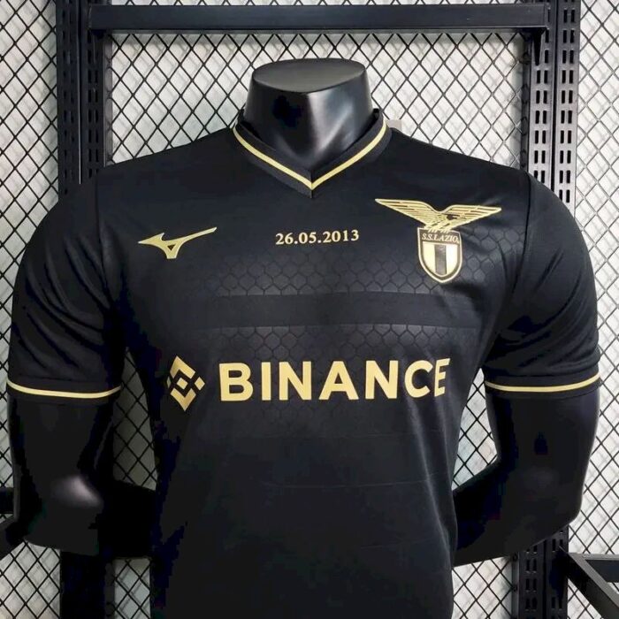 Mens S.S. Lazio 2023/24 10th Anniversary Edition Jersey Player Version Black 1