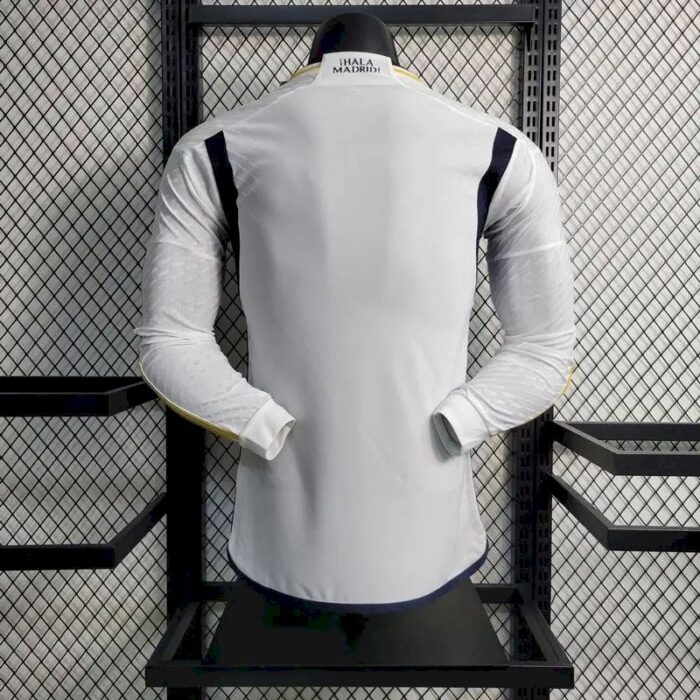 Mens Real Madrid 2023/24 Home Long Sleeve Jersey Player Version 5