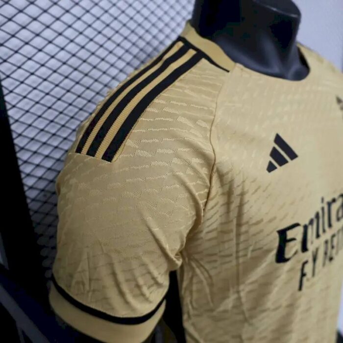 Mens Real Madrid 2023/24 Jersey Player Version Yellow 4