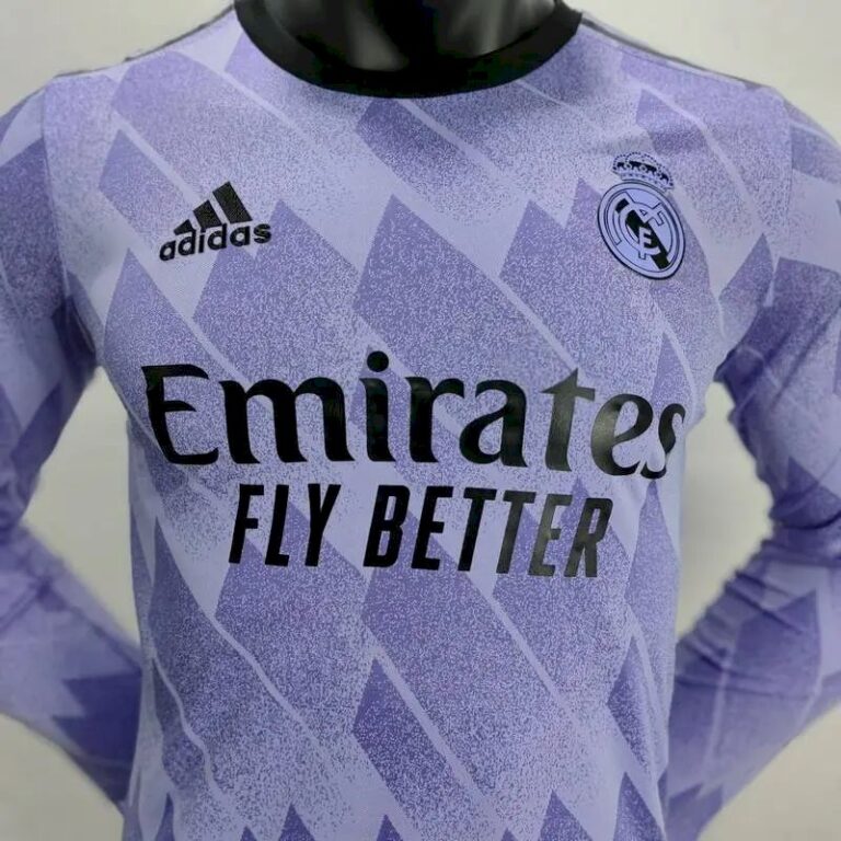 Mens Real Madrid 2022/23 Away Long Sleeve Jersey Player Version 1