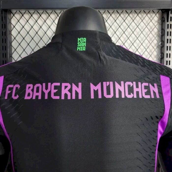 Mens Bayern Munich 2023/24 Black Jersey Player Version 9