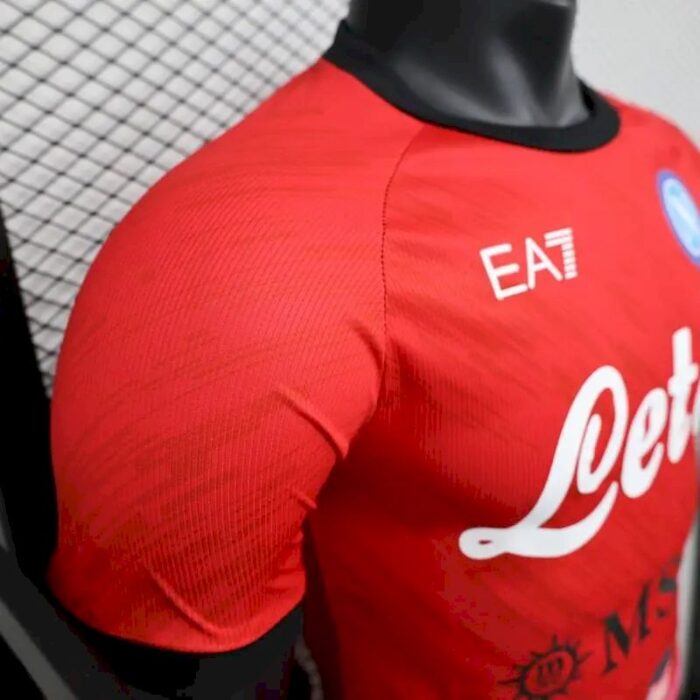 Mens Napoli 2023/24 Champion Edition Jersey Player Version Red 5