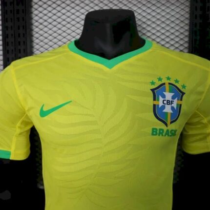 Mens Brazil 2023/24 Home Jersey Player Version 1