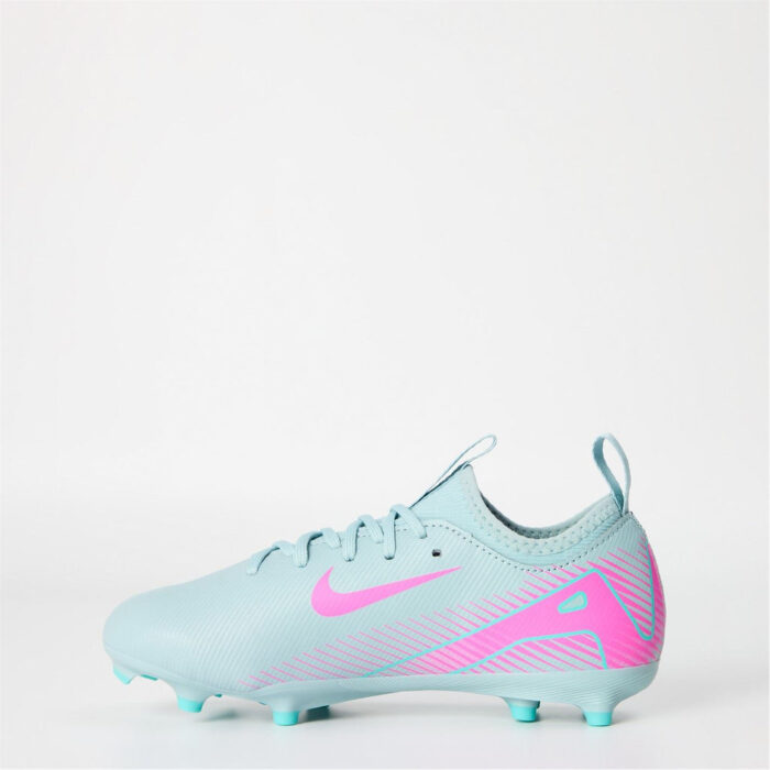 Nike Zoom Mercurial Vapor 16 Junior Firm Ground Football Boots – Grey/Pink – view 2