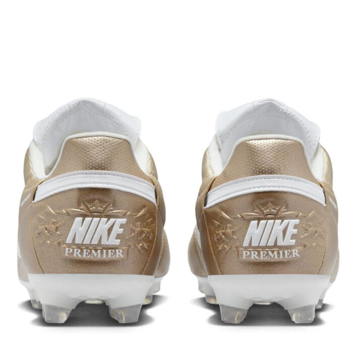 Nike Premier 3 Firm Ground Football Boots – Gold/White - Image 5
