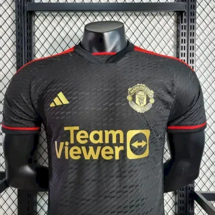 Mens Manchester United 2023/24 Black Jersey Player Version 1