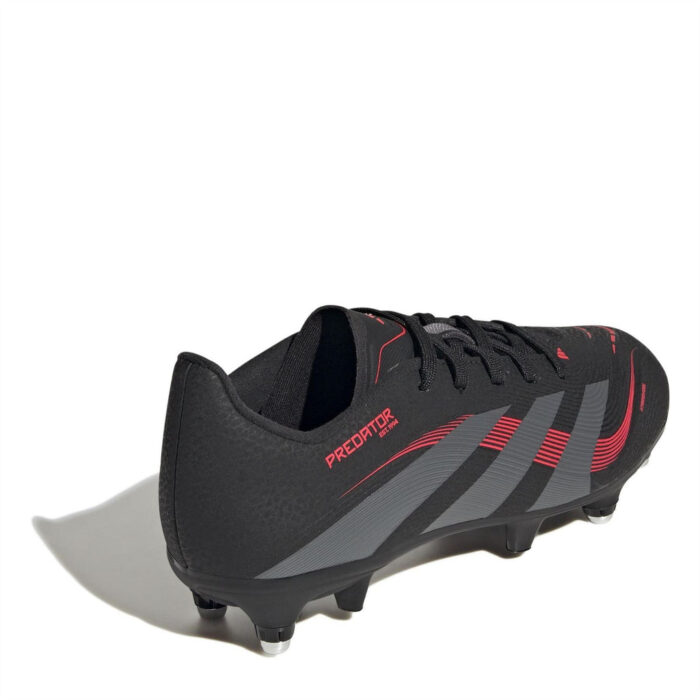 adidas Predator Junior Soft Ground Football Boots – Black/Grey – view 4