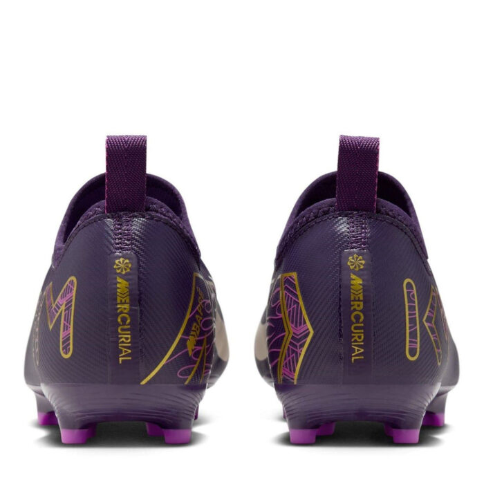 Nike Zoom Mercurial Vapor 16 Junior Firm Ground Football Boots – Purple/Ivory – view 5