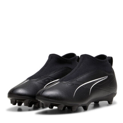 Puma Ultra Junior Firm Ground Football Boots – Black/White