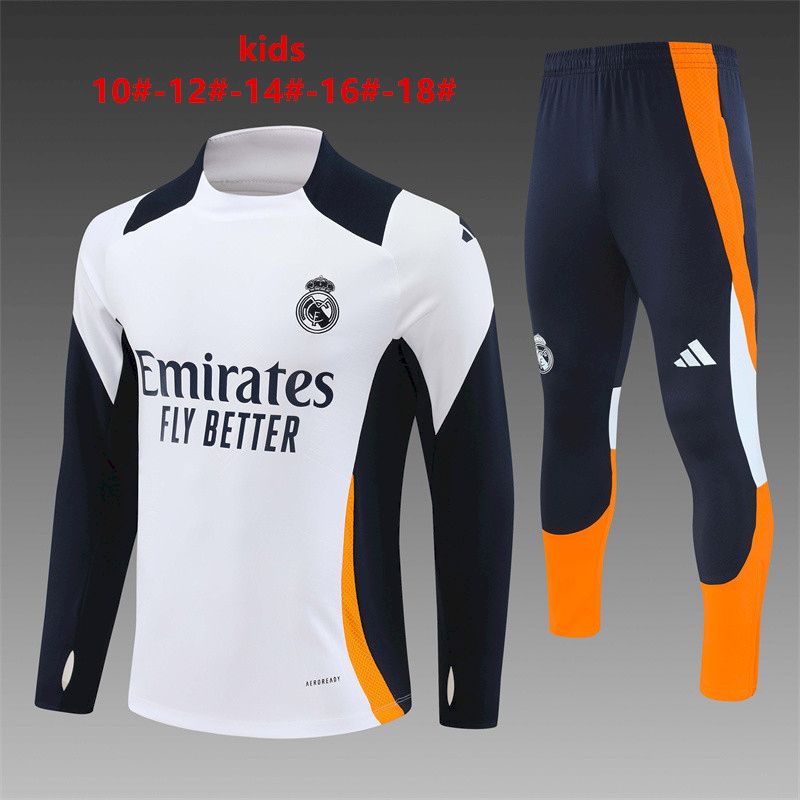 Kids Real Madrid 2024/25 Half-Zip Sweater+Pant 14001 - Image 1