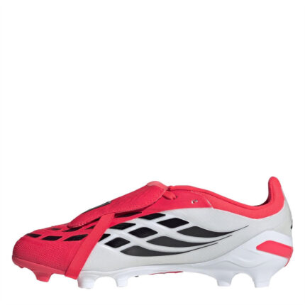adidas Predator Junior Firm Ground Football Boots – Red/Blk/White – view 2