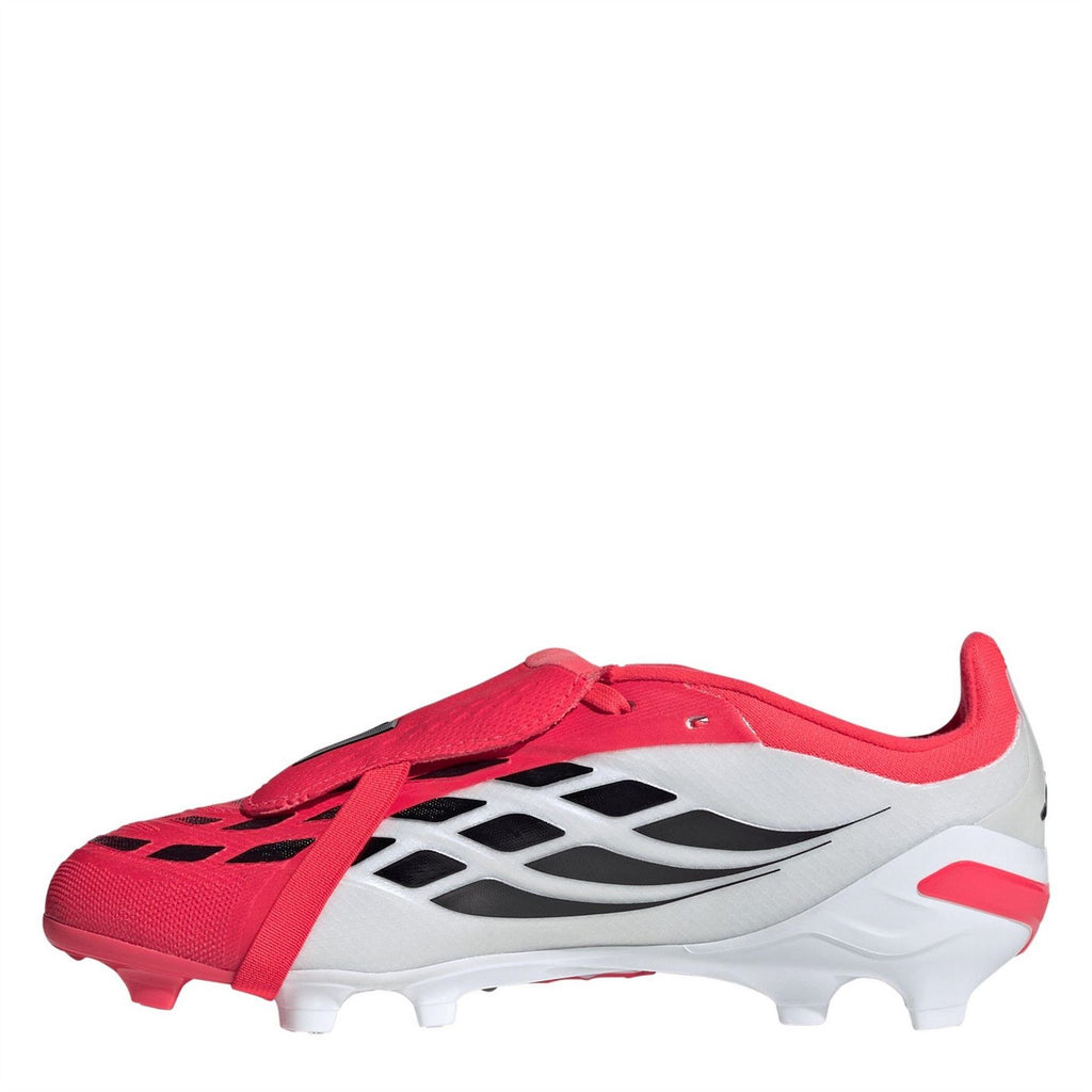 adidas Predator Junior Firm Ground Football Boots – Red/Blk/White – view 2