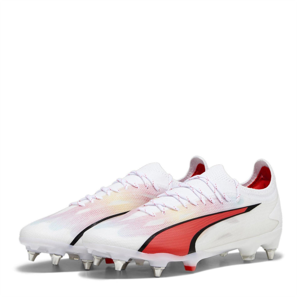 Puma Ultra Ultimates.1 Soft Ground Football Boots – White/Pink