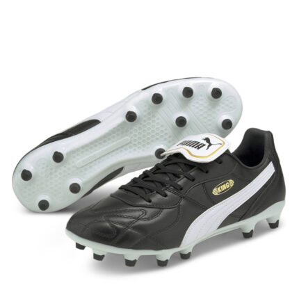 Puma King Cup Firm Ground Football Boots – Black/White