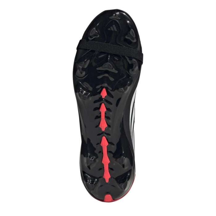 adidas Predator Junior Firm Ground Football Boots – Black/Red – view 6