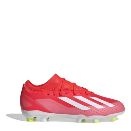 adidas X Crazyfast Junior Firm Ground Football Boots – Red/Wht/Yellow
