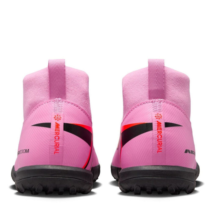 Nike Zoom Mercurial Superfly 10 Junior Turf Football Boots – Pink/Black – view 5