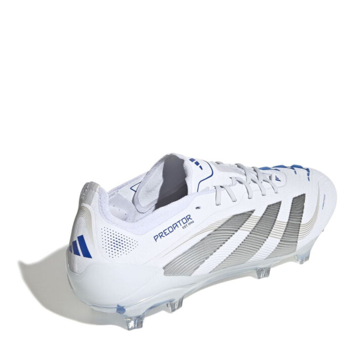 adidas Predator Firm Ground Football Boots – White/Silver – view 4