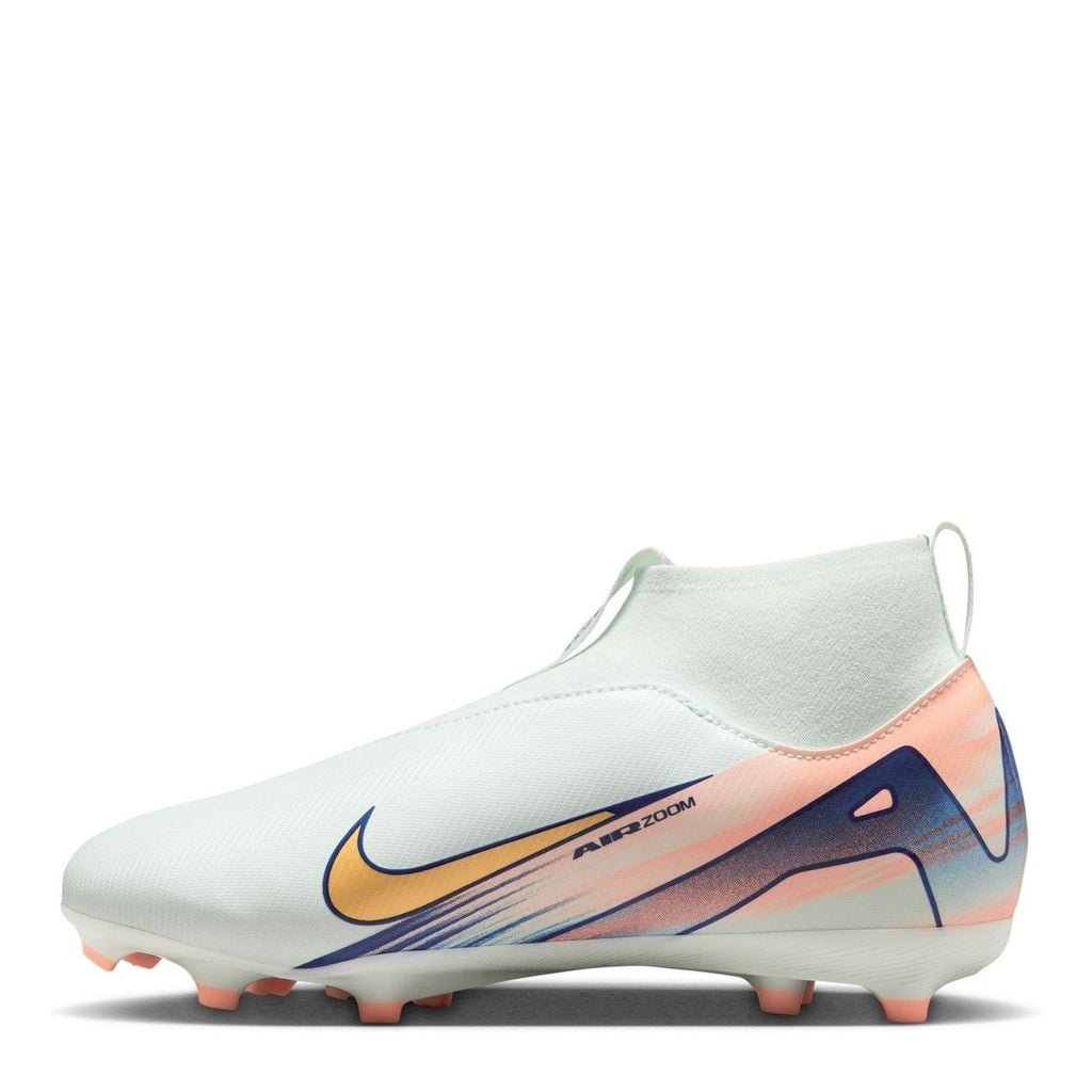 Nike Zoom Mercurial Superfly 10 Junior Firm Ground Football Boots – Green/White – view 2