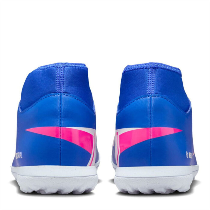 Nike Mercurial Superfly 10 Turf Football Boots – Blue/Wht/Pink – view 5