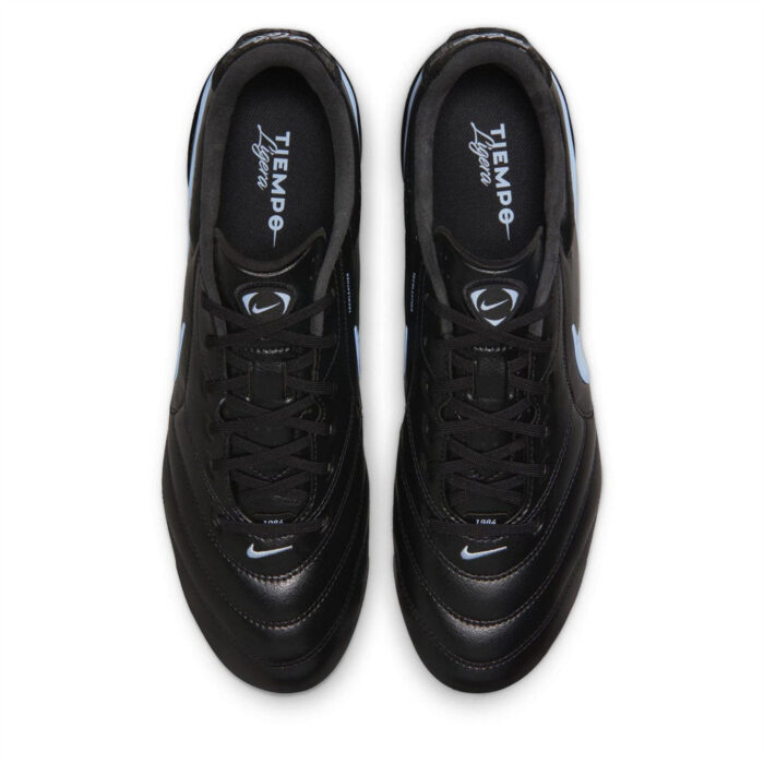 Nike Tiempo Ligera Firm Ground Football Boots – Black/Blue – view 6